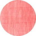 thumbnail image 1 of Ahgly Company Indoor Round Abstract Red Modern Area Rugs, 4' Round, 1 of 4