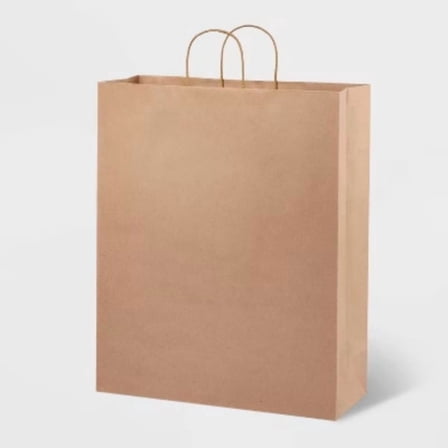 Xlarge Solid Natural Gift Bag Brown - Spritz