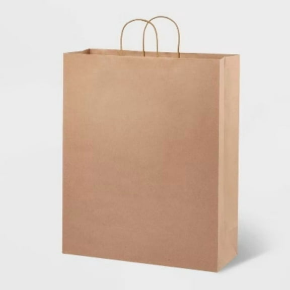Xlarge Solid Natural Gift Bag Brown - Spritz