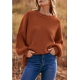 thumbnail image 3 of PRETTYGARDEN Women's Oversized Sweaters Sleeve Crew Neck Jumper Tops Chunky Knit Pullover Sweater, 3 of 6