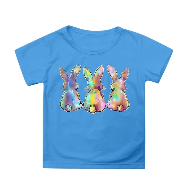 Xuewenshw Hauts d'Été pour Enfants Manches Pétales Col Rond Décontracté T-Shirts Unis Graphiques pour Tout-Petits
