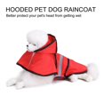 thumbnail image 3 of Chubasquero Impermeable Yashi para perros con capucha ajustable grueso tira reflectante rojo Grande, 3 of 5