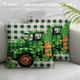thumbnail image 3 of Awypu  St. Patrick's Day Pillow Cover 18 x 18 Inch Buffalo Check Clover Truck Throw Pillow Case Lucky Home Decorative Pillow Case Farmhouse Cushion Cover for Home Office Sofa, 3 of 5