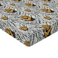 thumbnail image 4 of Ambesonne Tiger Fitted Sheet, Wild Cat Life Artwork Exotic, Queen Size, Grey and Pale Orange, 4 of 5