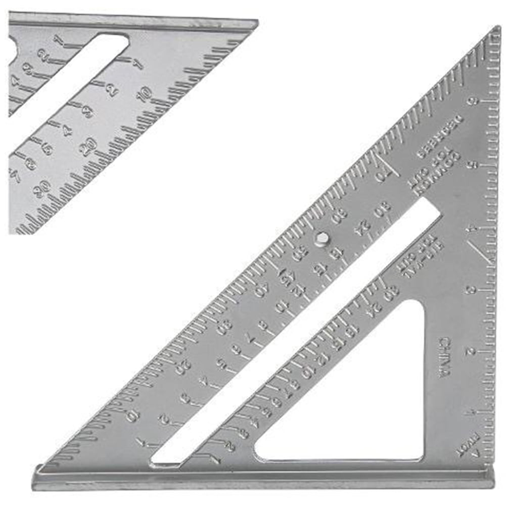 7'' Aluminum Black Triangle Angle Protractor Speed Square Measuring Ruler Miter 