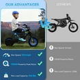 thumbnail image 6 of RIXOC DK-12 Electric Dirt Bike,3 Speed Modes up to 15.5 mph, Peak 700W 36V 5.2Ah Max 14Miles Electric Motorcycle for Child 8+ UL2272, 6 of 9
