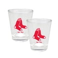 thumbnail image 3 of The Memory Company Boston Red Sox Three-Pack 8oz. Leather Flask & 2oz. Shot Glass Set, 3 of 3