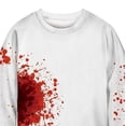 thumbnail image 5 of 2023 Mode pour Femmes Sweatshirt 50% de Réduction Halloween Dégagement Imprimé Long Manches Col Rond Pull Décontracté Tops Personnalisé Sang Imprimé Sans Capuche Sweatshirt, 5 of 5