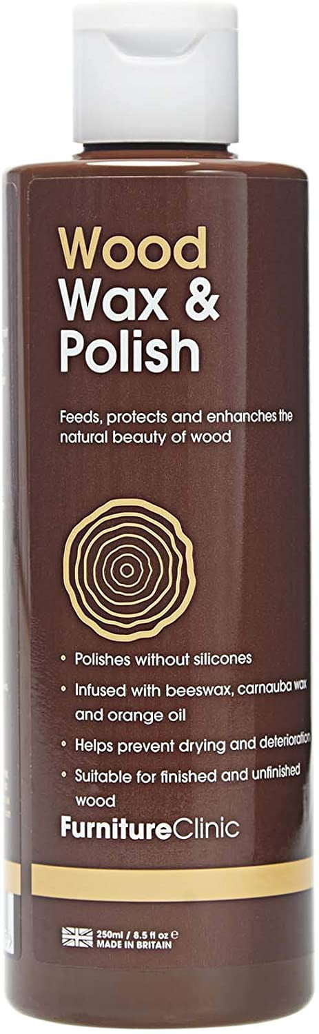 Buy Furniture Clinic Wood Wax & Wood Polish, Orange Scent, 250ml, 8.5oz