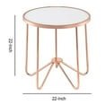 thumbnail image 3 of Alivia End Table Frosted Glass & Rose Gold, 3 of 6