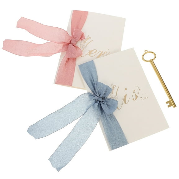 Delicate Wedding Vow Cards Made of High Quality Paper for Romantic Wedding Use 2pcs