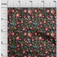 thumbnail image 2 of oneOone Polyester Spandex Black Fabric Floral Craft Projects Decor Fabric Printed By The Yard 56 Inch Wide, 2 of 5