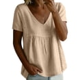 thumbnail image 2 of Women Oversized T Shirts Short Sleeve Summer Casual Loose Tops Basic Tee Trendy Boluse, 2 of 6