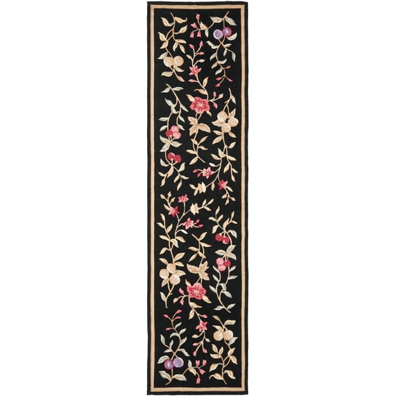 Safavieh Easy Care Ophelia Floral Runner Rug, Black, 2'6" x 10'