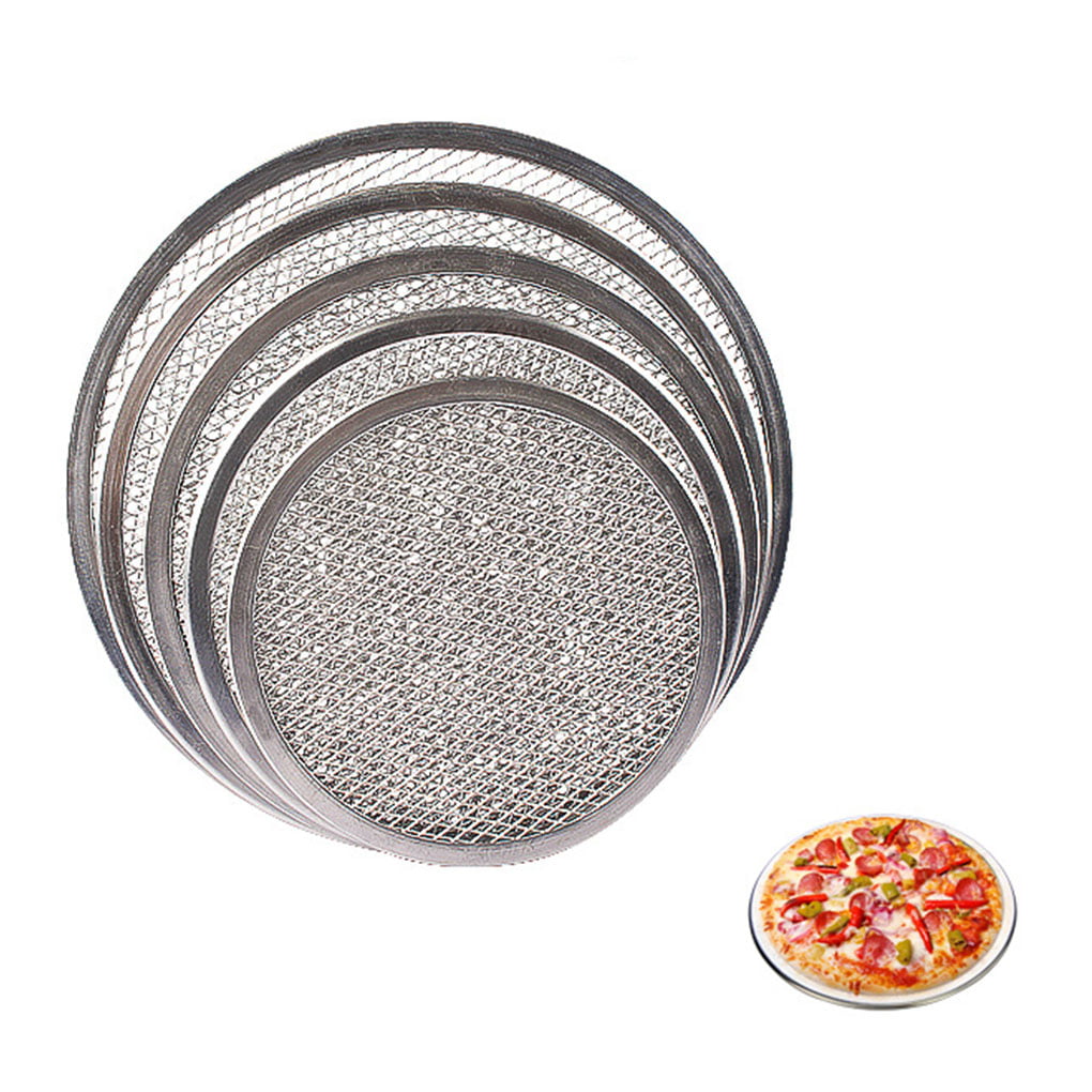 9" to 15"In Square Aluminium Mesh PizzaScreen Baking OvenTray ThinCrust Pizzapan 
