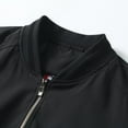 thumbnail image 4 of SWSMCLT Men's Windbreaker Pocket Fashion Casual Slim Fit Bomber Jacket Zipper Long Sleeve Lightweight Flight Jackets Black 48, 4 of 4