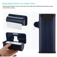 thumbnail image 3 of Home Zone Living 3 Gallon Slim Rectangular Dog Waste Trash Can with Bag Holder, Stainless Steel, Matte Navy with Trash Bags, 3 of 7