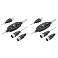 thumbnail image 1 of 2X USB MIDI Cable Adapter,USB Type A Male to MIDI Din 5 Pin In-Out Cable Interface with LED Indicator for Music Keyboard, 1 of 5