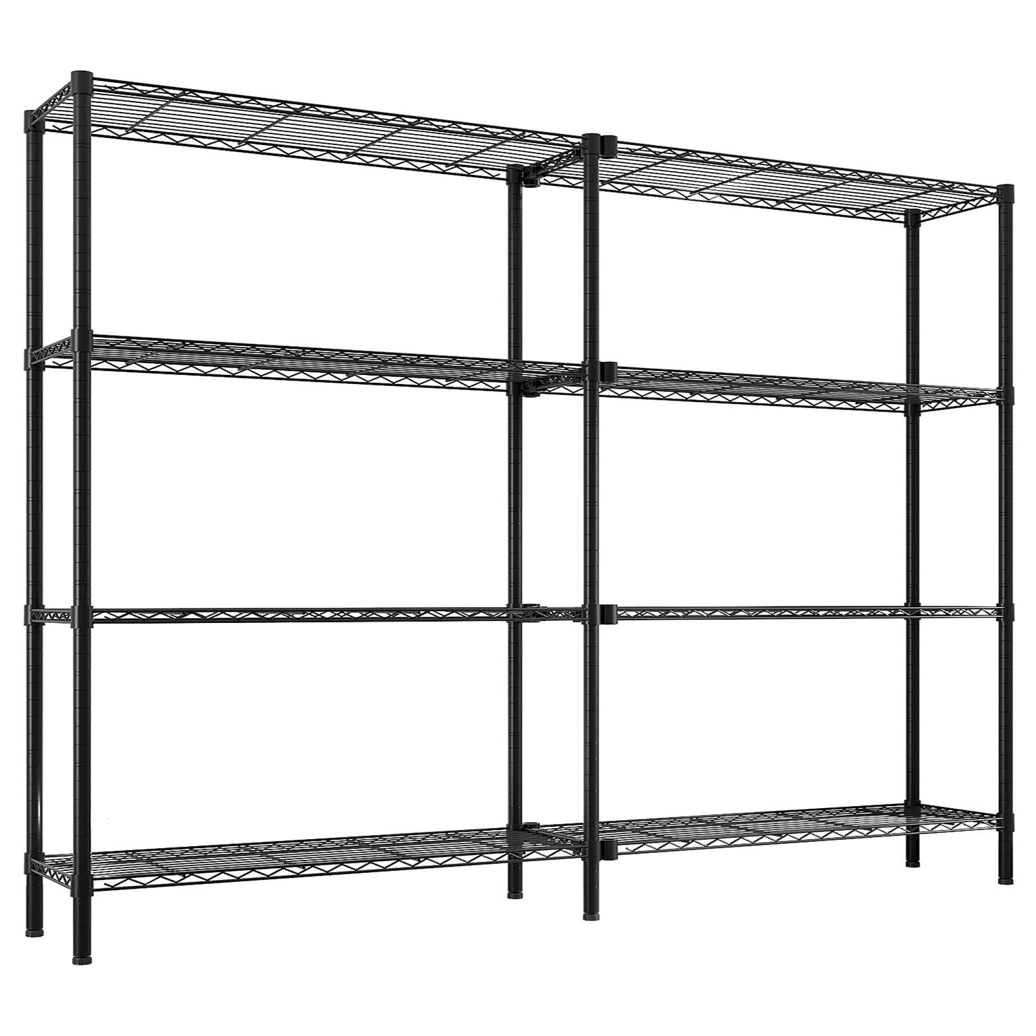 Ktaxon 1140LBS Heavy Duty Wire Shelving, 4-Tier Steel Garage Storage Rack, Adjustable DIY Metal Commercial Shelving for Garage Pantry Storage Organizer, 49.2"W x 13.8"D x 70.8"H