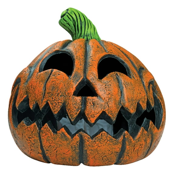 Ghoulish Happy Pumpkin Jack-O'-Lantern Halloween Decoration - 9 in