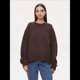 thumbnail image 4 of Suéter de Mujer, Cuello Redondo, Larga, Holgado, Tejido Suave, Dobladillo Acanalado, para Otoño e Invierno. Color Café Talla Única, 4 of 9
