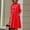 Red, variant on Aobny Black Ladies Spring Dresses Elegant Office Shirt Dress Color Block Long Sleeve Collared Casual Dresses