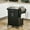 Black, variant on Demi Bonn 35" Kitchen Island on Wheels, Rolling Kitchen Cart with Stainless Steel Countertop, Drawer, Towel Rack and Spice Rack, Utility Storage Trolley, Black