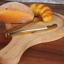 HEATSHAKING 4Pcs Mini Golden Stainless Steel Food Serving Tongs For Home Kitchen And Bar Use