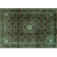 thumbnail image 1 of Ahgly Company Machine Washable Indoor Rectangle Persian Turquoise Blue Traditional Area Rugs, 5' x 8', 1 of 4