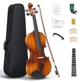 thumbnail image 1 of Violín Ktaxon 4/4 Tamaño Completo de Madera Maciza Set para Principiantes, 1 of 7