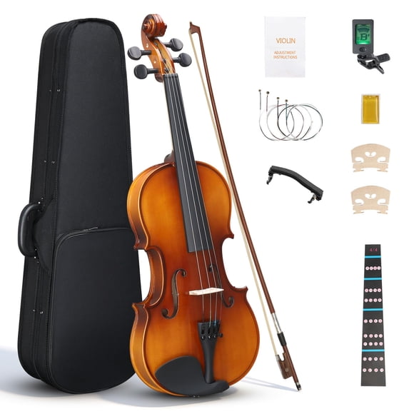 Violín Ktaxon 4/4 Tamaño Completo de Madera Maciza Set para Principiantes