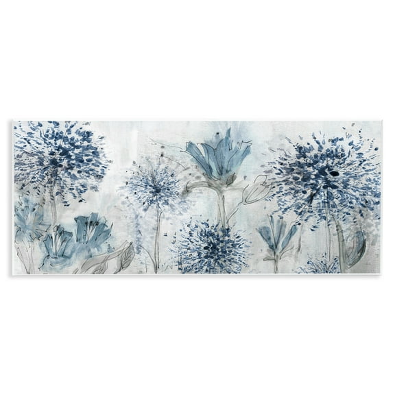 Stupell Industries Speckled Flower Impressions Botanical & Floral Painting Unframed Art Print Wall Art, 17 x 7