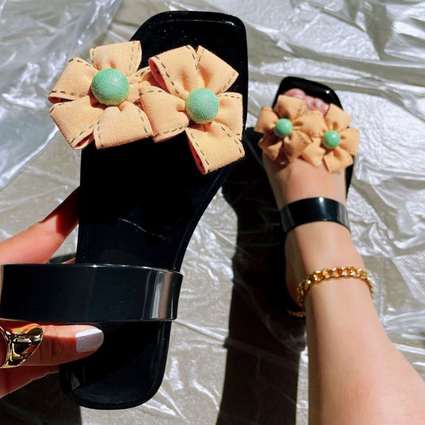 Sandalias de verano para mujer Sandalias planas sin cordones Zapatos romanos Sandalias informales con punta abierta Wmkox8yii ytu8732