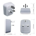 thumbnail image 4 of UK Power Adapter Travel Plug Converter, AC Outlet Dual USB Port Universal Wall Charger (Type G) for US to British Dubai Malaysia Hong Kong and More (2Pack), 4 of 7