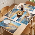 thumbnail image 5 of Beach Sunset Placemats Set of 4 Ocean Spray Sea Romance Scenery Heat Insulation Washable Place Mats, Rustic Non-Slip Table Mats for Dining Table Party Kitchen Decor,13x19 Inch, 5 of 9