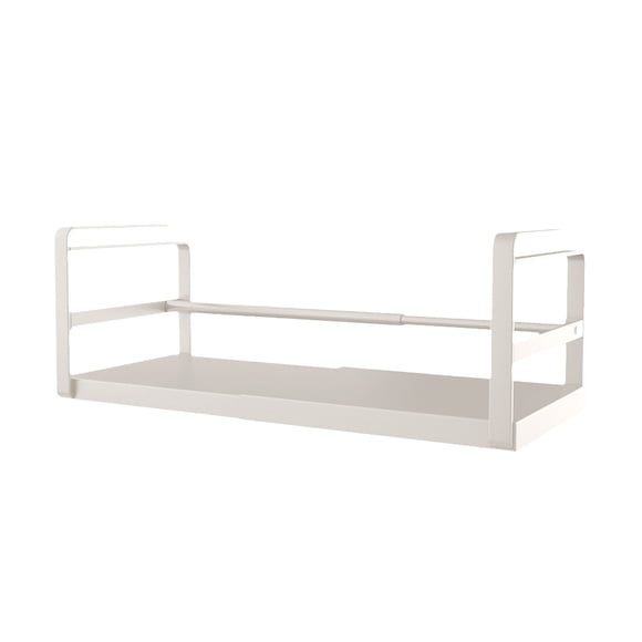Adjustable Under Shelf Basket For Kitchen And Bathroom Storage | Steel Construction | 10.63 in - 17.71 in Width | White