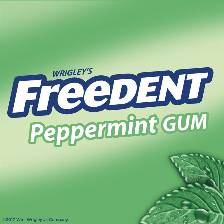 Wrigley's Freedent, Peppermint Chewing Gum, Single Pk