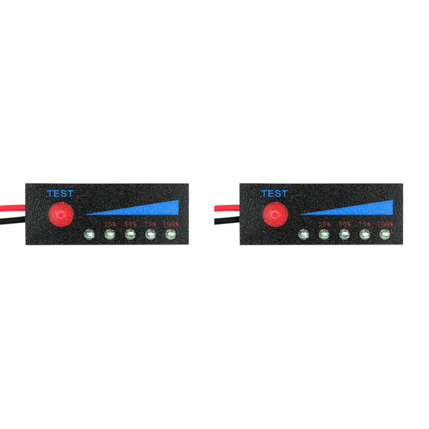 Probador de placa de capacidad Lipo de iones de litio 18650, indicador de nivel de batería de plomo ácido de 12V
