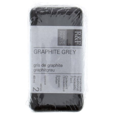 UPC: 0836943000261 | R&F Handmade Paints Encaustic Paint Cake  40ml  Graphite Gray