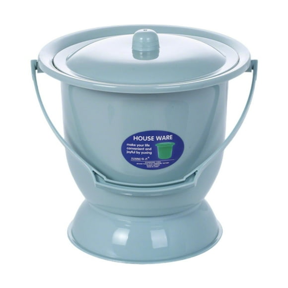 Tachiuwa Spittoon Urinal with Lid Compact Bedside Urinal for Home Use Bedroom Seniors Blue