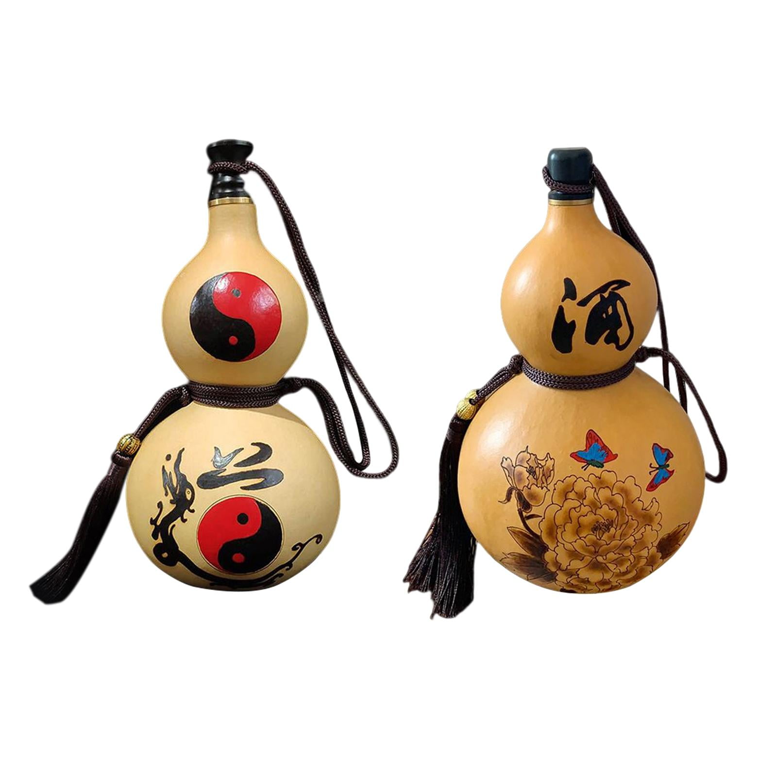 Drink Bottle,Natural Gourd Water Bottle with Lid Calabash,Drink Bottle