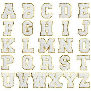 62 Piece Chenille Letter Patches Small Iron On Letters for Fabric Clothing,  A-Z Varsity Letters (1.3 x 1.4 In) - Bed Bath & Beyond - 37388399