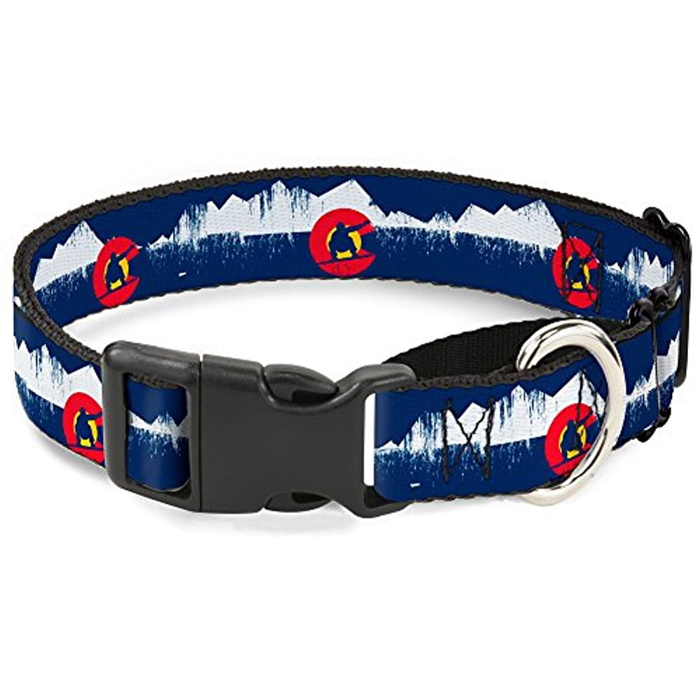 Buckle-Down MGC-W35501-L Colorado Snowboarder Snowy Mountains Weathered Martingale Dog Collar