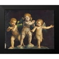 thumbnail image 2 of Luini, Bernandino 14x12 Black Modern Framed Museum Art Print Titled - Three Cherubs, 2 of 5