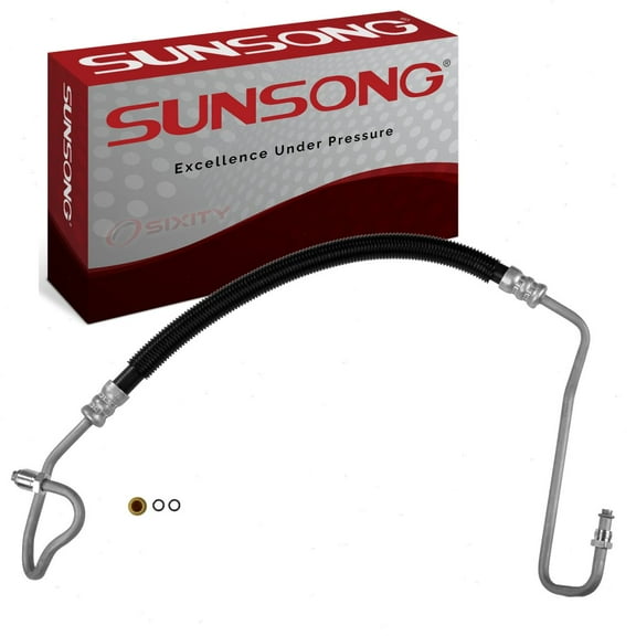 Sunsong Hydroboost To Gear Power Steering Pressure Line Hose compatible with Chevrolet Suburban 2500 2000-2013