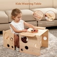 thumbnail image 3 of Woodtoe Montessori Weaning Table and Chair Set, Adjustable Toddler Table and Chair, Solid Wood Activity Table, Ideal for Learning, 3 of 7