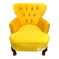thumbnail image 1 of Sillon Vintage Individual Terciopelo Amarillo, 1 of 3