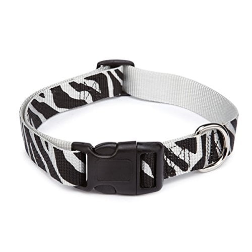East Side Collection Animal Print Dog Collars Safari Patterns Cheetah Zebra Leopard Print Choose Size (Medium - 14 to 20 inches Zebra)