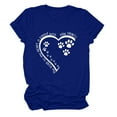 thumbnail image 1 of Meichang T-Shirts de la Saint-Valentin pour Femmes Hauts Mignons Imprimé Cœur Vacances Col Rond Hauts Décontractés Manches Courtes Cadeaux T-Shirts Blouses Liquidation de Printemps, 1 of 3