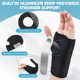 thumbnail image 2 of LinenLoon Wrist Support Adjustable Wrist Strap Wrist Splint Support Brace Splint Relieves Wrist Pain Sprains Tendonitis (Right), 2 of 5